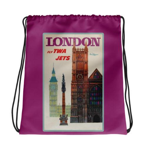 TWA Vintage AD London Drawstring bag