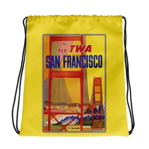 TWA vintage Commercial San-Francisco Drawstring bag