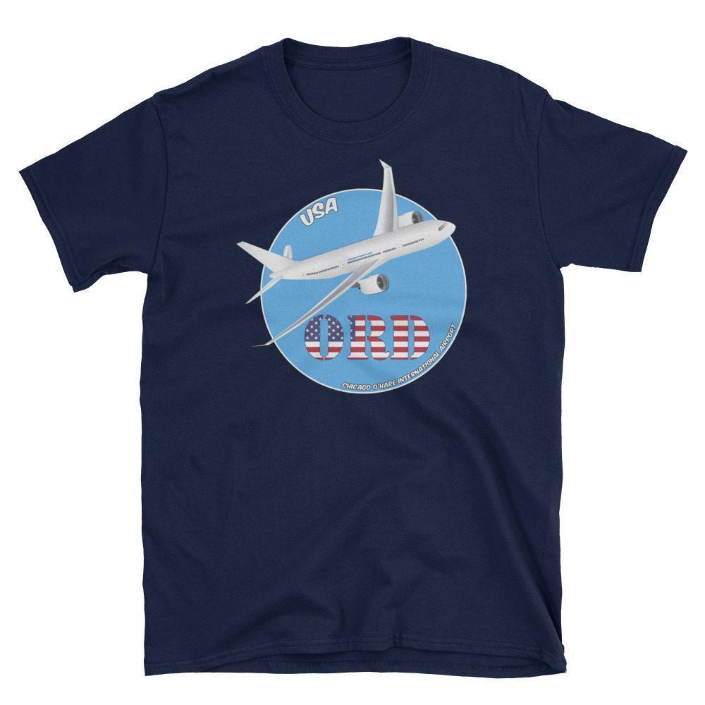 World Airports Chicago O'Hare International Airport Gildan 64000 Unisex Softstyle T-Shirt