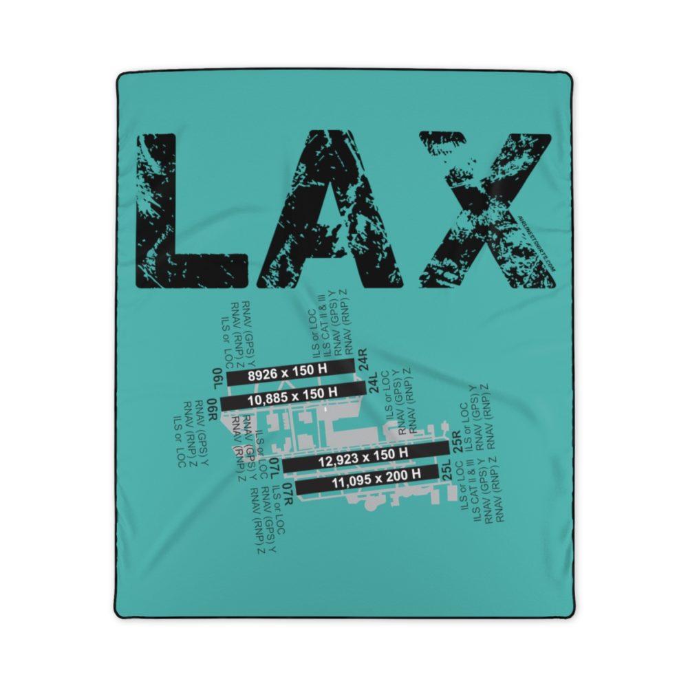 LAX Los Angeles International airport Polyester Blanket Free Shipping