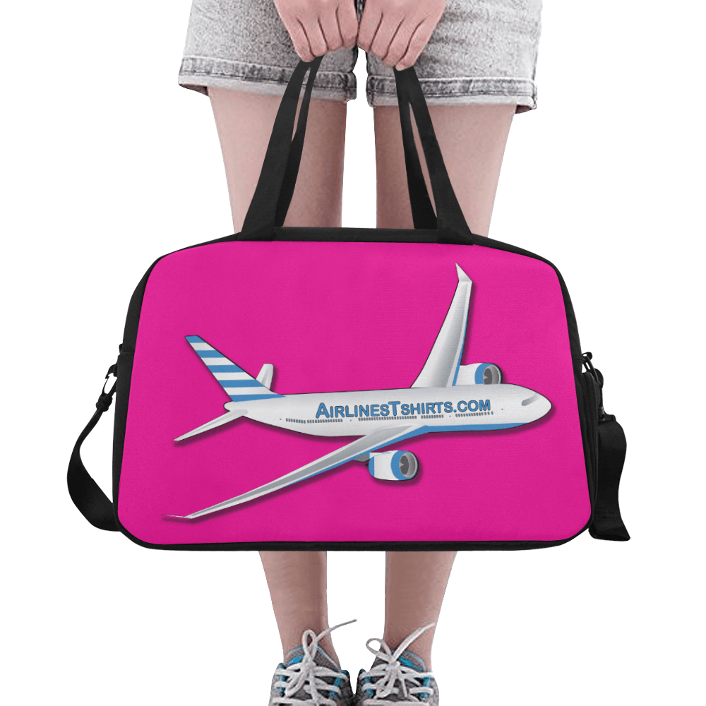 airlinestshirt logo Tote And Cross-body Travel Bag (pink)