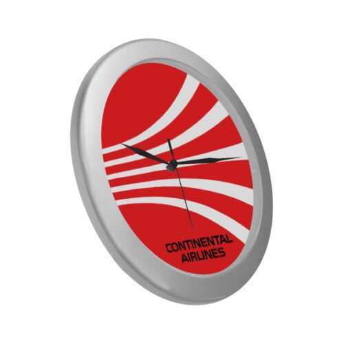 Continental Airlines 1967 Silver Color Wall Clock Alternative view of Continental Airlines 1967 Silver Color Wall Clock