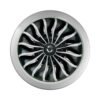 Jet Engine Wall Clock v4 Silver Color