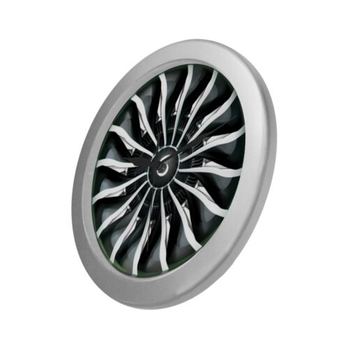 Alternative view of Jet Engine Wall Clock v4 Silver Color