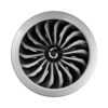 Jet Engine Wall Clock v5 Silver Color