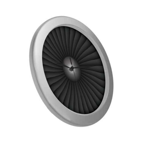 Alternative view of Jet Engine Wall Clock v2 Silver Color