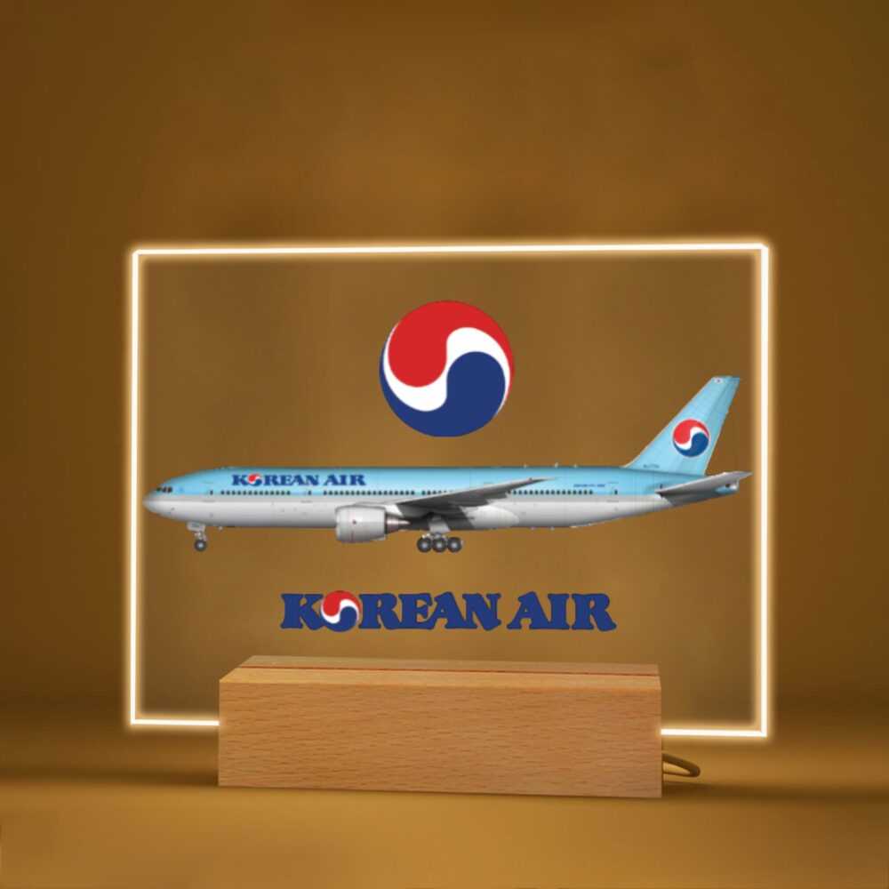 Korean Air Acrylic Print with Light Base