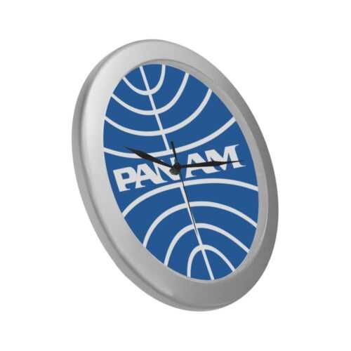 Pan Am Silver Color Wall Clock Alternative view of Pan Am Silver Color Wall Clock