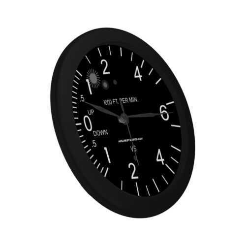 Vertical Speed Indicator Wall Clock Black Color Alternative view of Vertical Speed Indicator Wall Clock Black Color