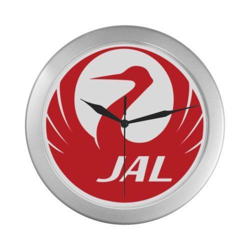 JAL Japan Air Lines Tsurumaru 1959 Silver Color Wall Clock