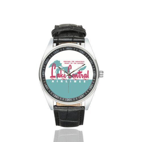 Lake Central Vintage Logo 1 Casual Faux Leather Strap Watch Alternative view of Lake Central Vintage Logo 1 Casual Faux Leather Strap Watch