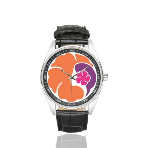 Hawaiian Airlines Vintage logo Casual Faux Leather Strap Watch Alternative view of Hawaiian Airlines Vintage logo Casual Faux Leather Strap Watch