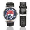 Alaska Airlines Vintage Logo Casual Faux Leather Strap Watch