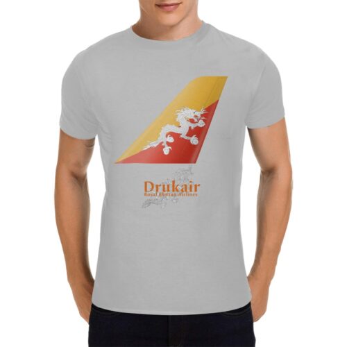 Drukair Royal Bhutan Airlines Men's T-Shirt in USA Size Alternative view of Drukair Royal Bhutan Airlines Men's T-Shirt in USA Size