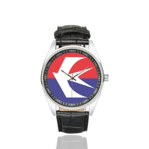 China Eastern 1988 Vintage Logo Casual Faux Leather Strap Watch Alternative view of China Eastern 1988 Vintage Logo Casual Faux Leather Strap Watch