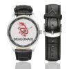 Dragonair Logo Casual Faux Leather Strap Watch