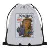 Vintage TWA Poster Large Grey Drawstring Bag