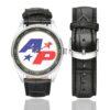 Air Panama Internacional Vintage Logo Casual Faux Leather Strap Watch