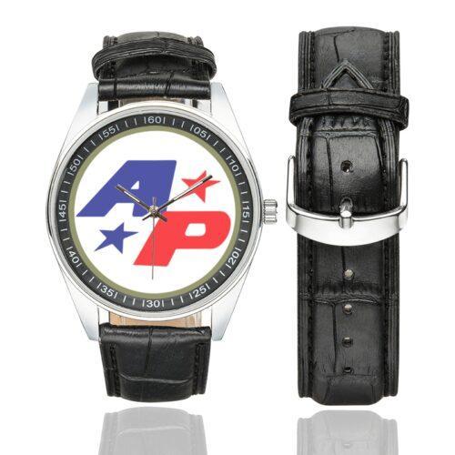 Air Panama Internacional Vintage Logo Casual Faux Leather Strap Watch