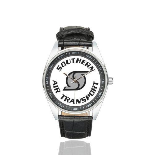 Southern Air Transport 1947 Vintage Logo Casual Faux Leather Strap Watch Alternative view of Southern Air Transport 1947 Vintage Logo Casual Faux Leather Strap Watch