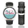 Lake Central Vintage Logo 1 Casual Faux Leather Strap Watch