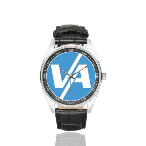 Vladivostok Air Vintage Logo Casual Faux Leather Strap Watch Alternative view of Vladivostok Air Vintage Logo Casual Faux Leather Strap Watch