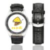 Nok Air Airlines Logo Casual Faux Leather Strap Watch