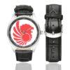 Thai Lion Air Logo Casual Faux Leather Strap Watch