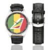 Ethiopian Airlines Tail Logo Casual Faux Leather Strap Watch
