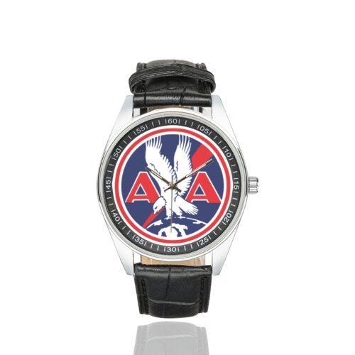 American Airlines 1934 Vintage Logo Casual Faux Leather Strap Watch Alternative view of American Airlines 1934 Vintage Logo Casual Faux Leather Strap Watch