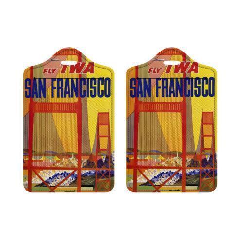 Fly TWA San Francisco Luggage Tag Set of Two Alternative view of Fly TWA San Francisco Luggage Tag Set of Two