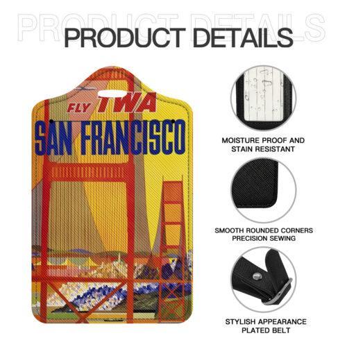 Fly TWA San Francisco Luggage Tag Set of Two - Image 5