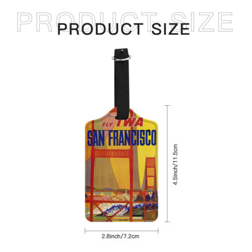 Fly TWA San Francisco Luggage Tag Set of Two - Image 7