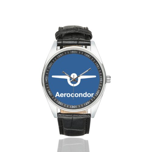 Aerocondor Logo Casual Faux Leather Strap Watch Alternative view of Aerocondor Logo Casual Faux Leather Strap Watch