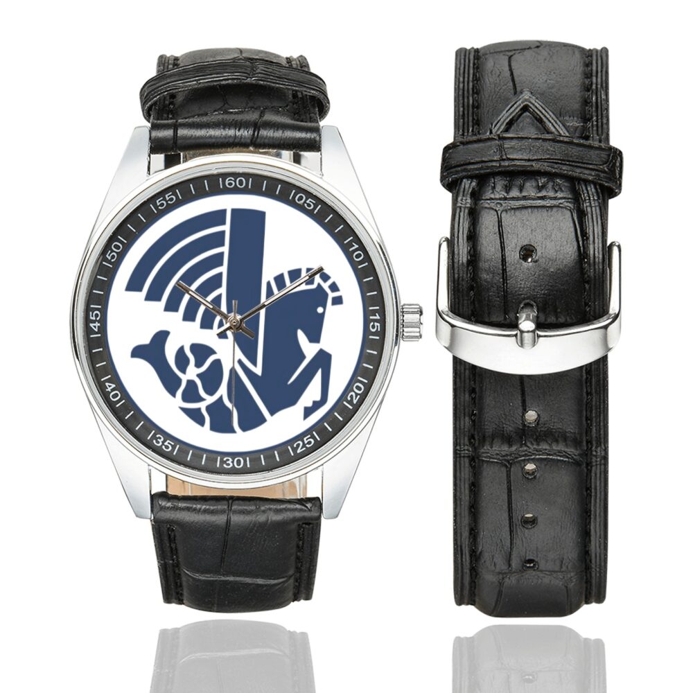 Air France 1933 Vintage Logo Casual Faux Leather Strap Watch