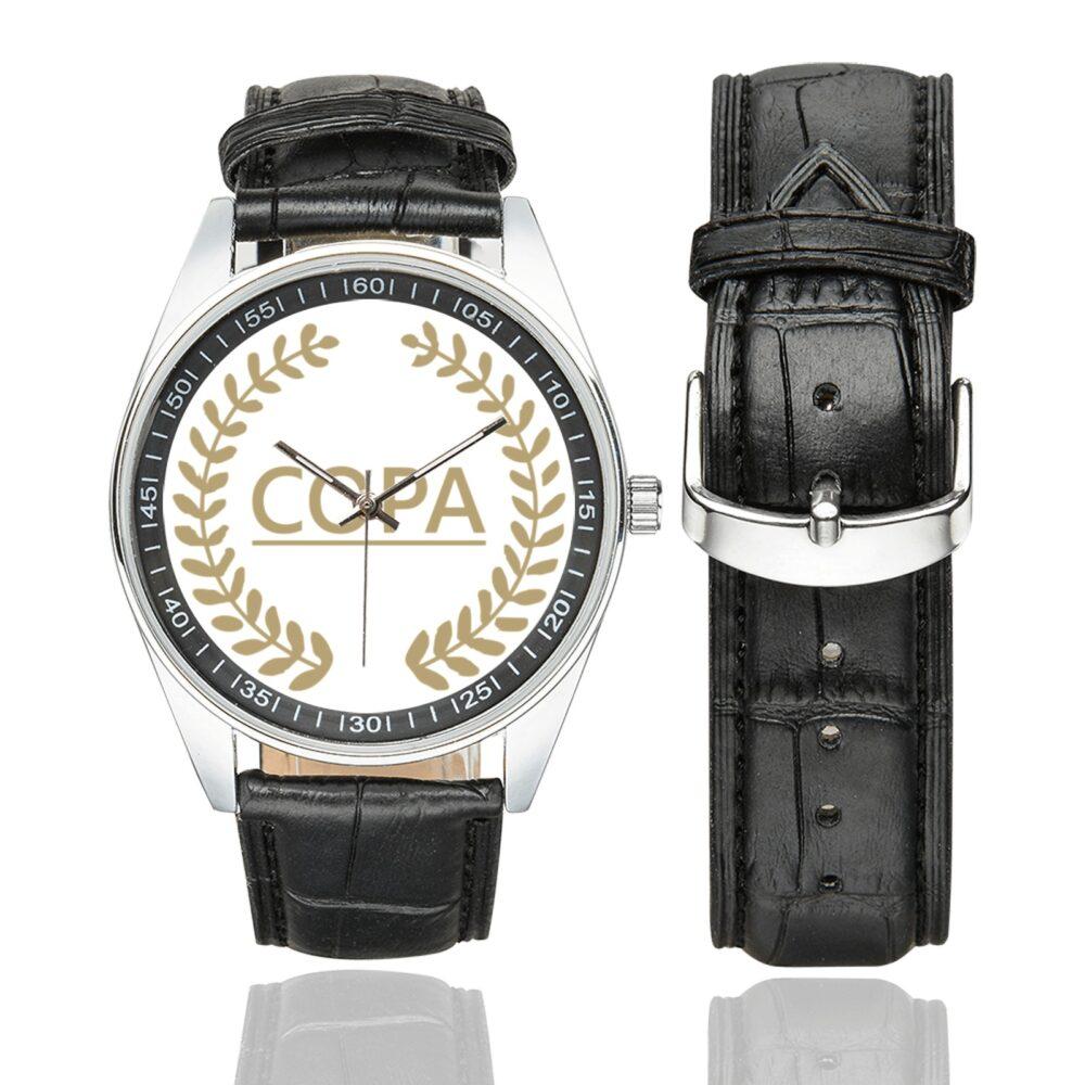 Copa Airlines 1957 Vintage Logo Casual Faux Leather Strap Watch