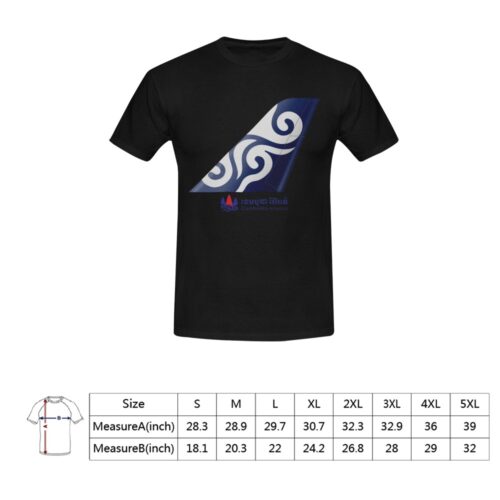 Alternative view of Cambodia Airways Men's T-Shirt in USA Size