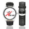 ABX Air Logo Casual Faux Leather Strap Watch