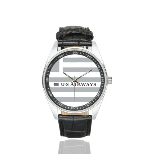 US Airways Vintage Logo Casual Faux Leather Strap Watch Alternative view of US Airways Vintage Logo Casual Faux Leather Strap Watch