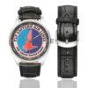 Eastern Air Lines Vintage Logo Casual Faux Leather Strap Watch