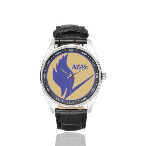 Azerbaidjan Airlines Vintage Logo Casual Faux Leather Strap Watch Alternative view of Azerbaidjan Airlines Vintage Logo Casual Faux Leather Strap Watch