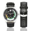 Airspeed Indicator Casual Faux Leather Strap Watch