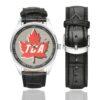Trans-Canada Air Lines Vintage Logo Casual Faux Leather Strap Watch