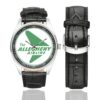 Allegheny Vintage Logo 3 Casual Faux Leather Strap Watch