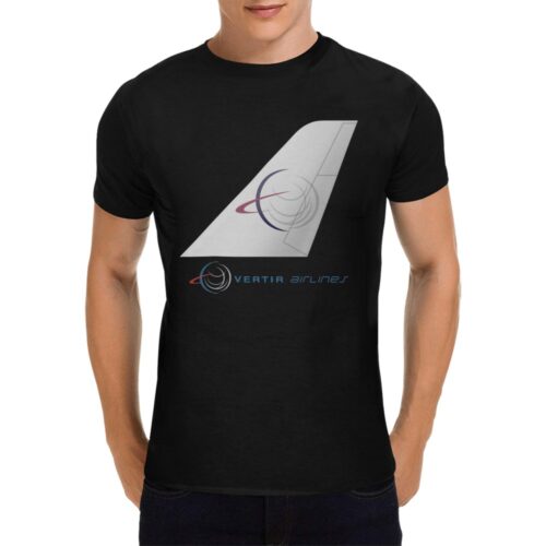 Vertir Airlines Aviation Airline Tee, black