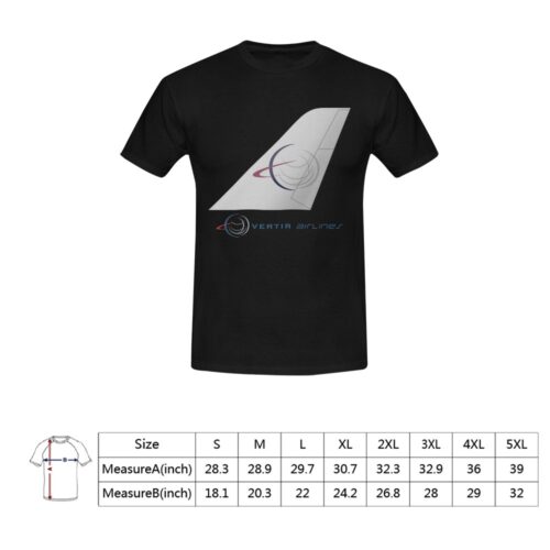 Vertir Airlines Aviation Airline Tee, black