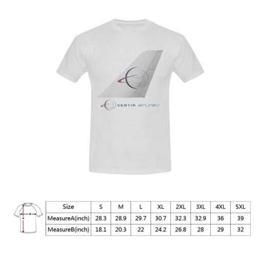 Vertir Airlines Aviation Airline Tee, white