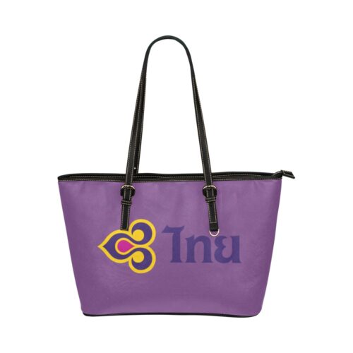 Thai Airways International Thai Script PU Leather Tote Bag Large