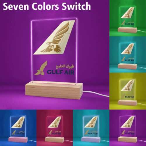 Gulf Air Acrylic Print with Dynamic 7-Color Lighting Alternative view of Gulf Air Acrylic Print with Dynamic 7-Color Lighting