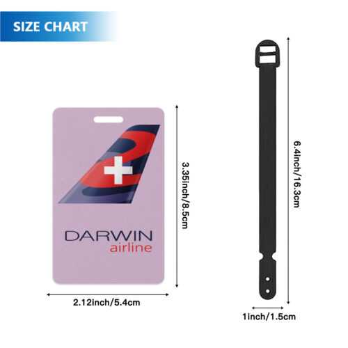 Darwin Airline Airlines Logo PVC Luggage Tag